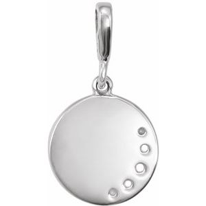 Platinum 1/10 CTW Natural Diamond Crescent Moon Pendant