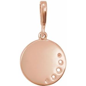 14K Rose Gold 1/10 CTW Natural Diamond Crescent Moon Pendant