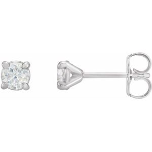 Platinum .06 CTW Lab-Grown Diamond Cocktail-Style Earrings