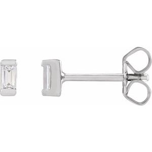 14K White Gold .08 CTW Lab-Grown Diamond Earrings