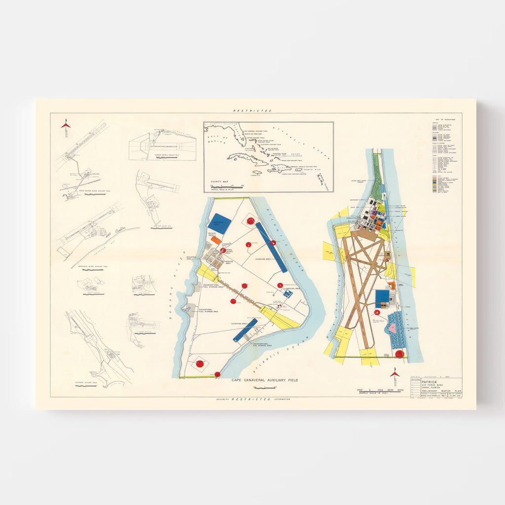 Vintage Map of Patrick Air Force Base, 1952