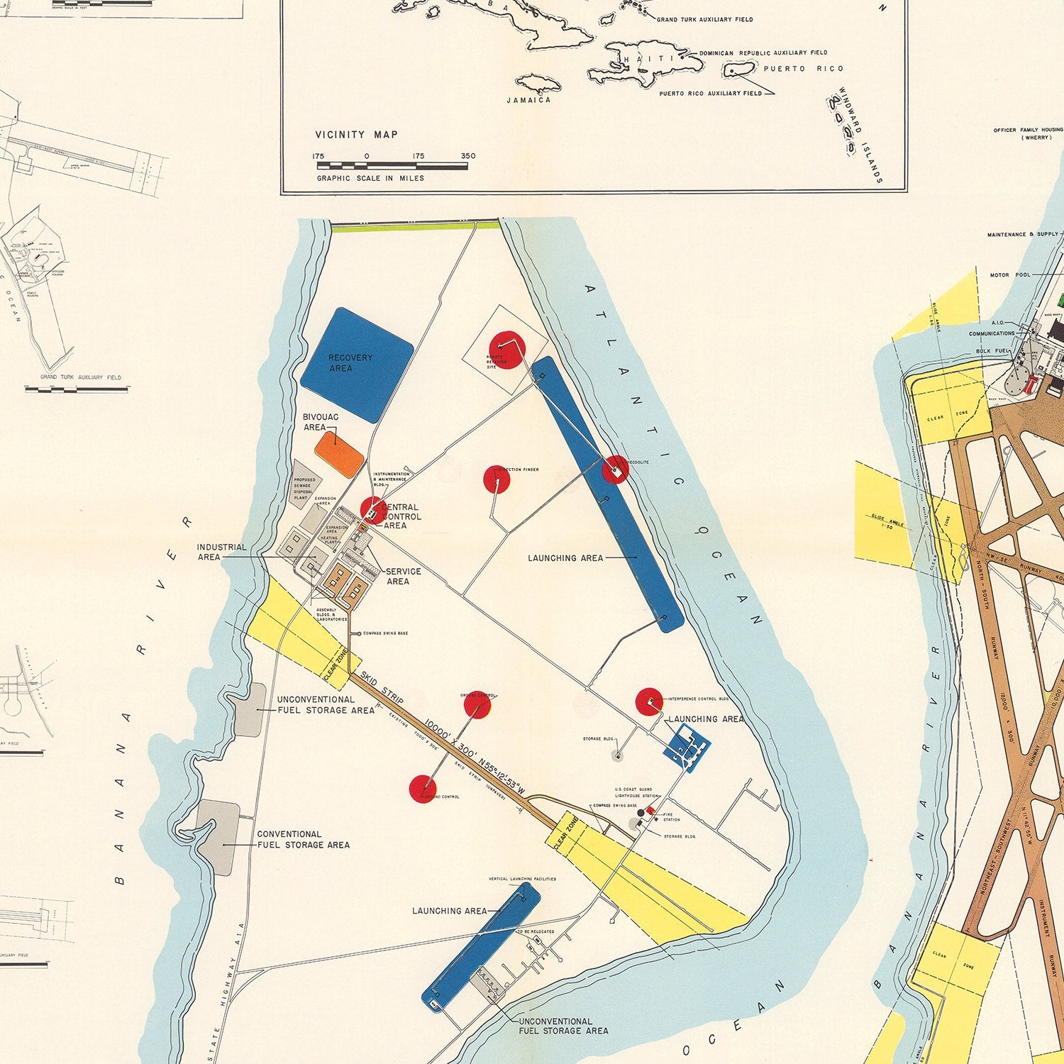 Vintage Map of Patrick Air Force Base, 1952