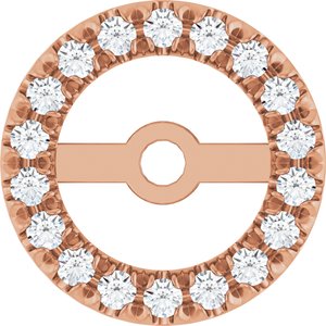14K Rose Gold 5.3 mm ID 1/6 CTW Lab-Grown Diamond French-Set Earring Jacket