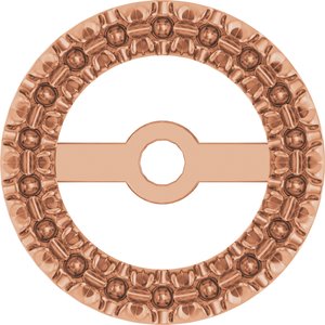 10K Rose Gold 1 mm Round 5.3 mm ID French-Set Earring Jacket Mounting – image 2