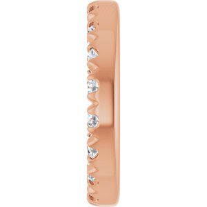 10K Rose Gold 1 mm Round 5.3 mm ID French-Set Earring Jacket Mounting – image 5