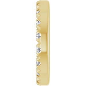 14K Yellow Gold 5.3 mm ID 1/8 CTW Natural Diamond French-Set Earring Jackets – image 3