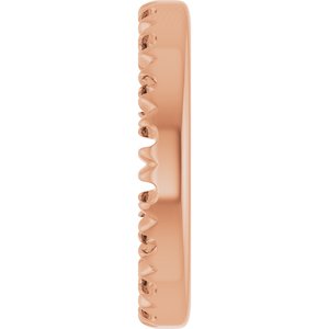 18K Rose Gold 1 mm Round 5.3 mm ID French-Set Earring Jacket Mounting – image 6