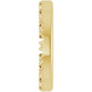 18K Yellow Gold 1 mm Round 5.3 mm ID French-Set Earring Jacket Mounting – image 6