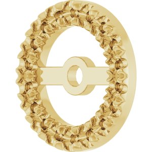 18K Yellow Gold 1 mm Round 5.3 mm ID French-Set Earring Jacket Mounting – image 4