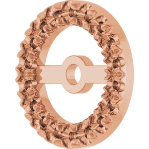 18K Rose Gold 1 mm Round 5.3 mm ID French-Set Earring Jacket Mounting – image 4