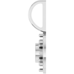 Platinum 4 mm Round Bezel-Set Halo-Style Charm/Pendant Mounting – image 6