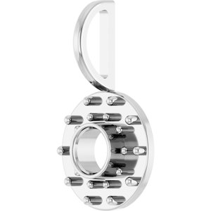 Sterling Silver 4 mm Round Bezel-Set Halo-Style Charm/Pendant Mounting – image 4