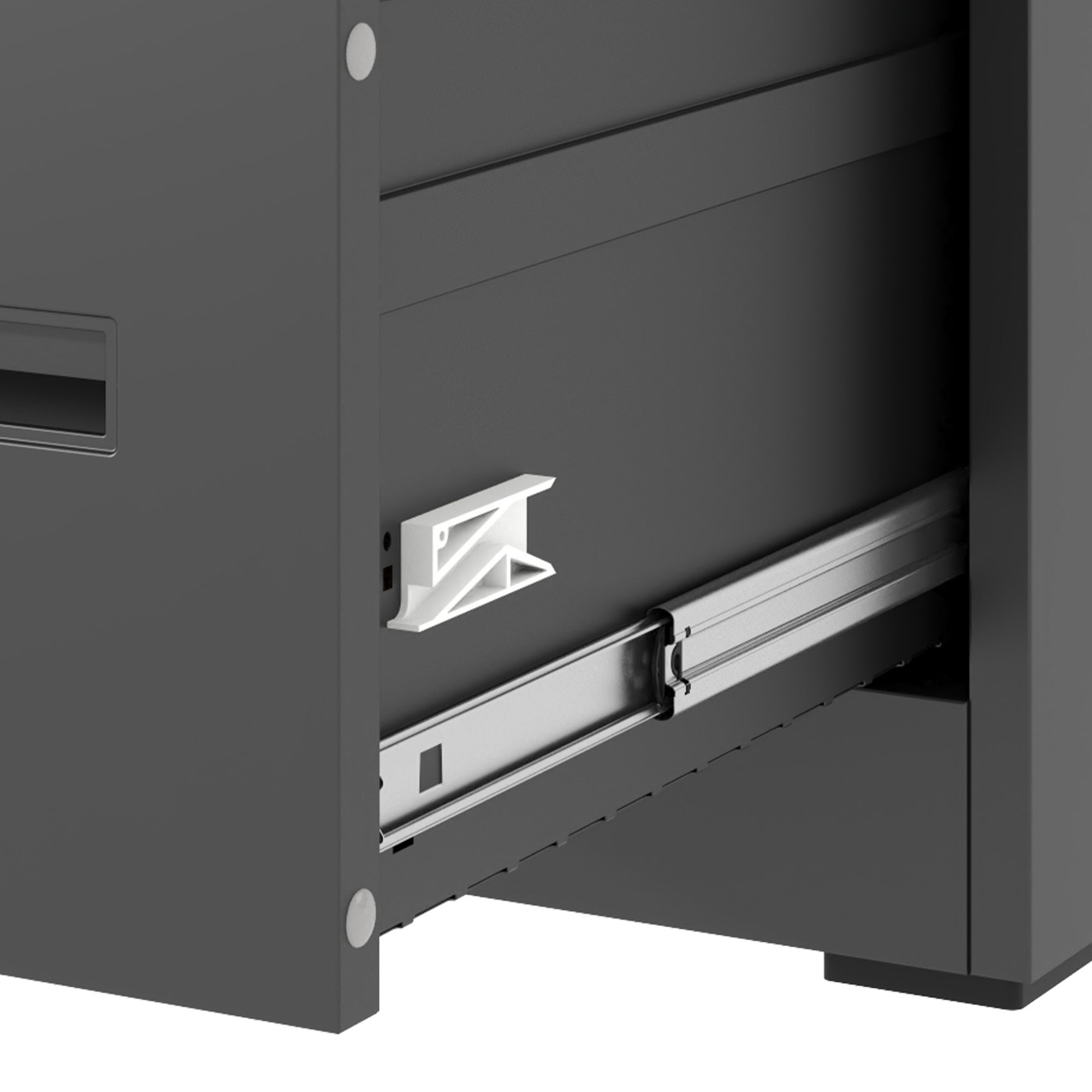 Premium 4 Drawer File Cabinet with Lock Metal Vertical File Cabinet for Office or Home in Black Steel, A4 Legal/Letter Size