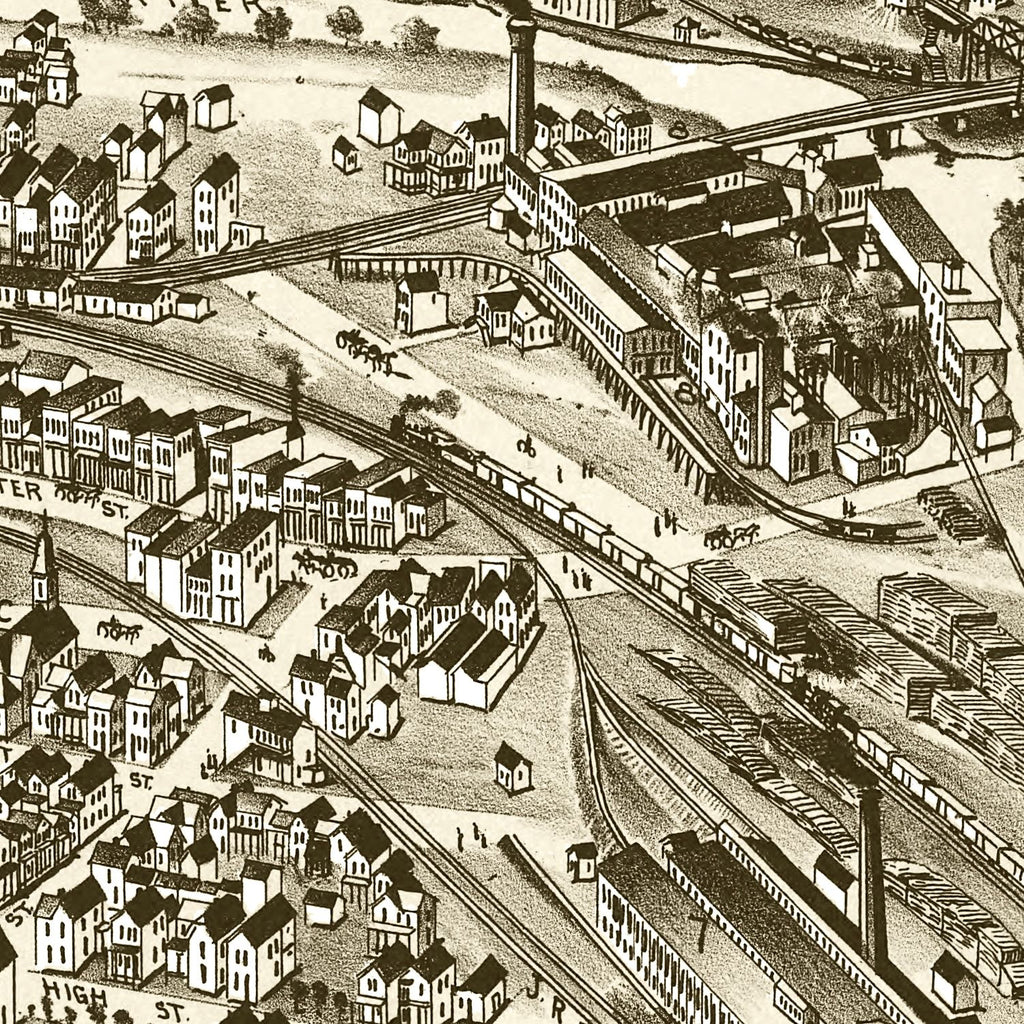 Vintage Map of Johnsonburg, Pennsylvania 1895