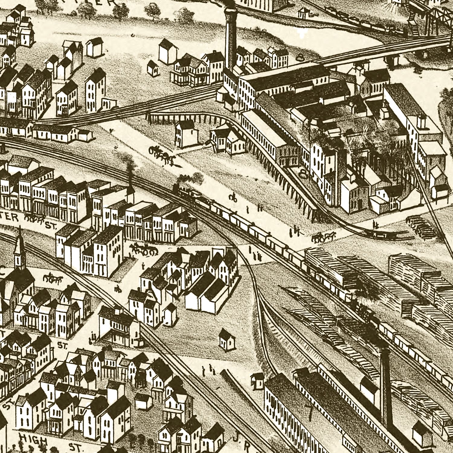 Vintage Map of Johnsonburg, Pennsylvania 1895