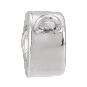 Platinum 1/6 CT Rose-Cut Natural Diamond Bezel-Set Necklace Center