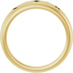 14K Yellow Gold .015 CTW Natural Diamond Celestial Pierced Ring