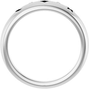 Platinum .015 CTW Natural Diamond Celestial Pierced Ring