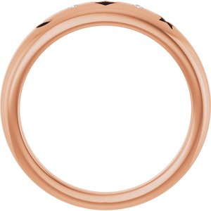 14K Rose Gold .015 CTW Natural Diamond Celestial Pierced Ring