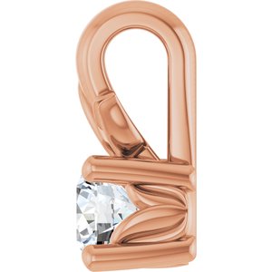 10K Rose Gold 3 mm Round Charm/Pendant Mounting – image 5