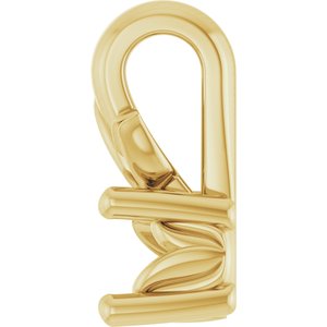 14K Yellow Gold 3 mm Round Charm/Pendant Mounting – image 6
