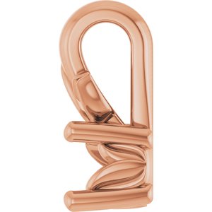 18K Rose Gold 3 mm Round Charm/Pendant Mounting – image 6