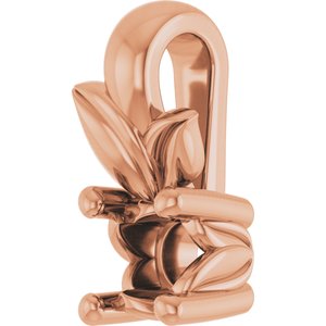 10K Rose Gold 3 mm Round Charm/Pendant Mounting – image 4