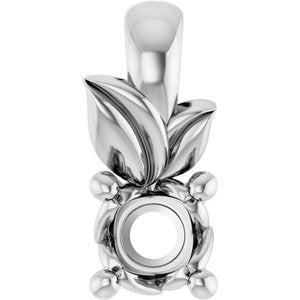 Platinum 3 mm Round Charm/Pendant Mounting – image 2