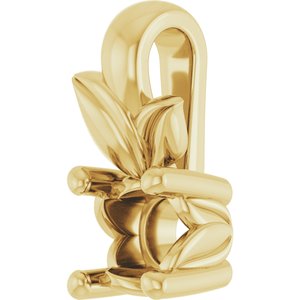 14K Yellow Gold 3.5 mm Round Charm/Pendant Mounting – image 4