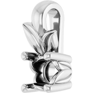 14K X1 White Gold 3.5 mm Round Charm/Pendant Mounting – image 4
