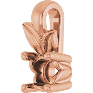 18K Rose Gold 3.5 mm Round Charm/Pendant Mounting – image 4