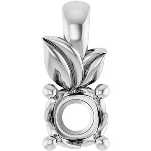 Platinum 3.5 mm Round Charm/Pendant Mounting – image 2