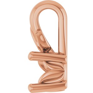 14K Rose Gold 3.5 mm Round Charm/Pendant Mounting – image 6