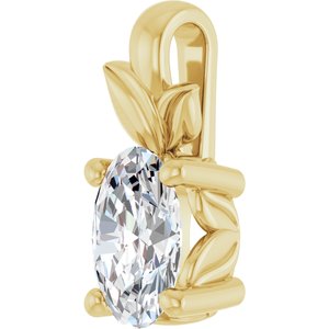 18K Yellow Gold 6x4 mm Oval Charm/Pendant Mounting – image 3
