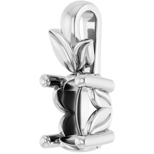 10K White Gold 6x4 mm Oval Charm/Pendant Mounting – image 4