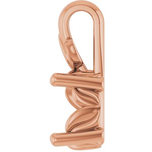 18K Rose Gold 6x4 mm Oval Charm/Pendant Mounting – image 6
