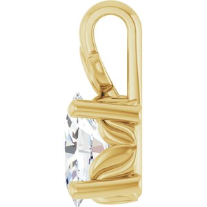 10K Yellow Gold 6x4 mm Oval Charm/Pendant Mounting – image 5