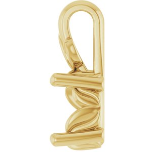 10K Yellow Gold 6x4 mm Oval Charm/Pendant Mounting – image 6