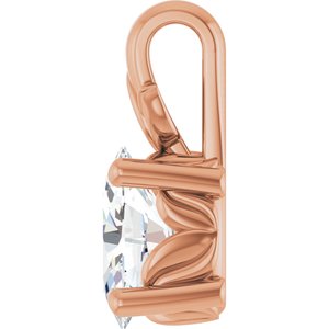 10K Rose Gold 6x4 mm Oval Charm/Pendant Mounting – image 5