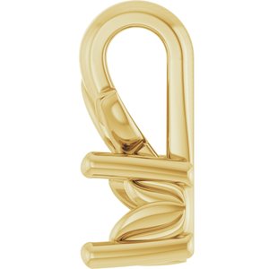 14K Yellow Gold 3.2 mm Round Charm/Pendant Mounting – image 6