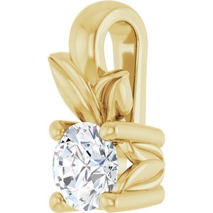 14K Yellow Gold 3.2 mm Round Charm/Pendant Mounting – image 3