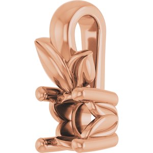 18K Rose Gold 3.2 mm Round Charm/Pendant Mounting – image 4