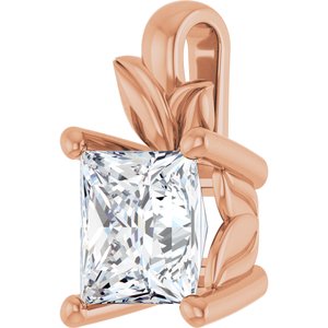 10K Rose Gold 5.5 mm Square Charm/Pendant Mounting – image 3