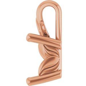 10K Rose Gold 5.5 mm Square Charm/Pendant Mounting – image 6
