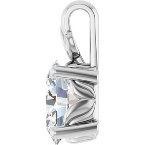 10K White Gold 8x6 mm Oval Charm/Pendant Mounting – image 5