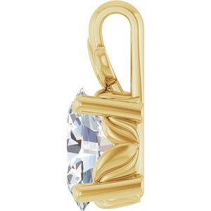 18K Yellow Gold 8x6 mm Oval Charm/Pendant Mounting – image 5