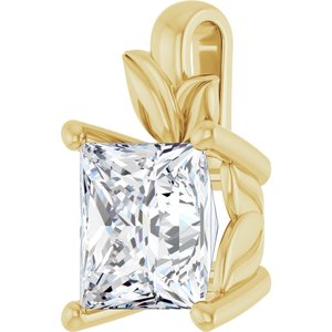 10K Yellow Gold 7 mm Square Charm/Pendant Mounting – image 3
