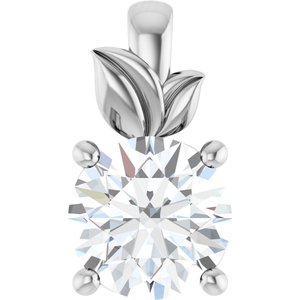 Sterling Silver 7.4 mm Round Charm/Pendant Mounting