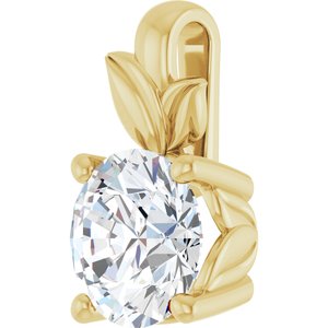 18K Yellow Gold 7.4 mm Round Charm/Pendant Mounting – image 3