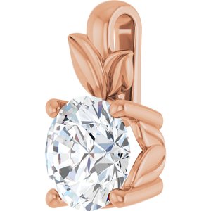 10K Rose Gold 7.4 mm Round Charm/Pendant Mounting – image 3